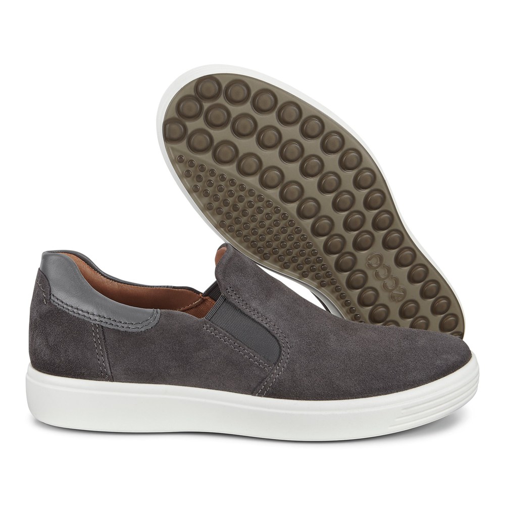 Slip On Hombre - ECCO Soft 7 Sneakerss - Grises Oscuro - PUH694321